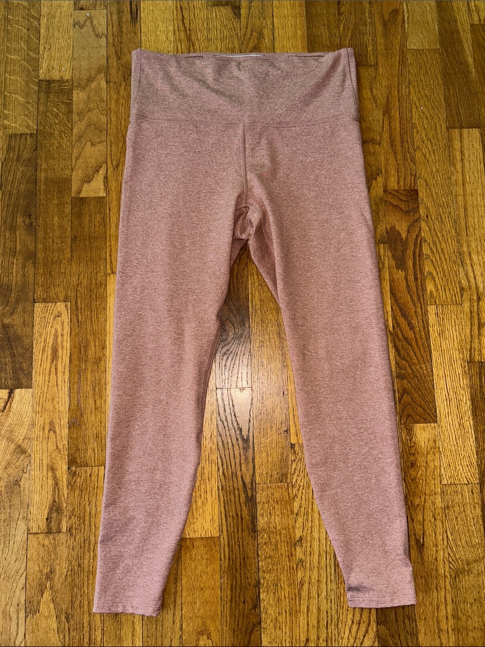 All in Motion Beige Copper Heathered Athletic Leggings Size Large